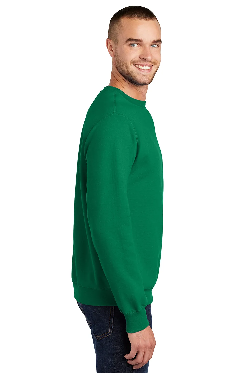 Port & Company Herren Essential Pill Resistant Fleece Crewneck Sweatshirt - Kelly Grün