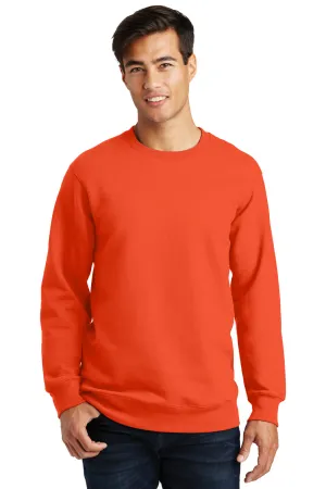 Port & Company Herren Fan Favorite Fleece Crewneck Sweatshirt - Orange - Ausverkauf