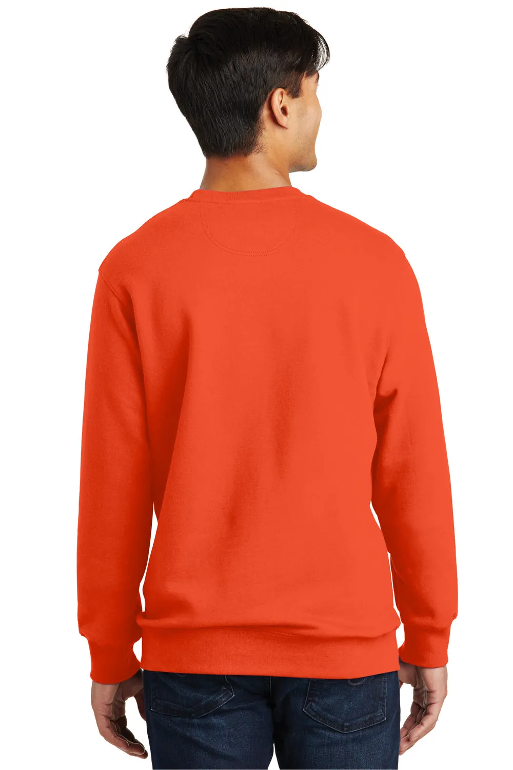 Port & Company Herren Fan Favorite Fleece Crewneck Sweatshirt - Orange - Ausverkauf