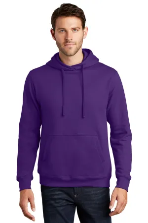 Port & Company Herren Fan Favorite Fleece Kapuzenpullover Hoodie mit Kangaroo-Tasche - Team Lila
