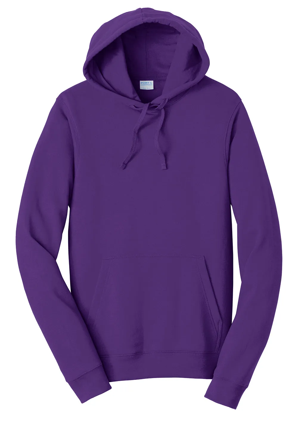 Port & Company Herren Fan Favorite Fleece Kapuzenpullover Hoodie mit Kangaroo-Tasche - Team Lila