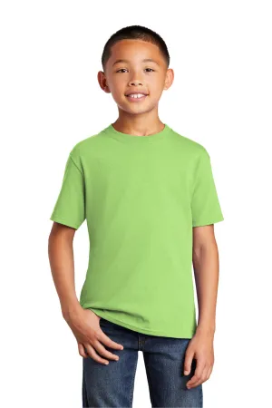 Port & Company Jugend Basic Kurzarm T-Shirt - Limettengrün