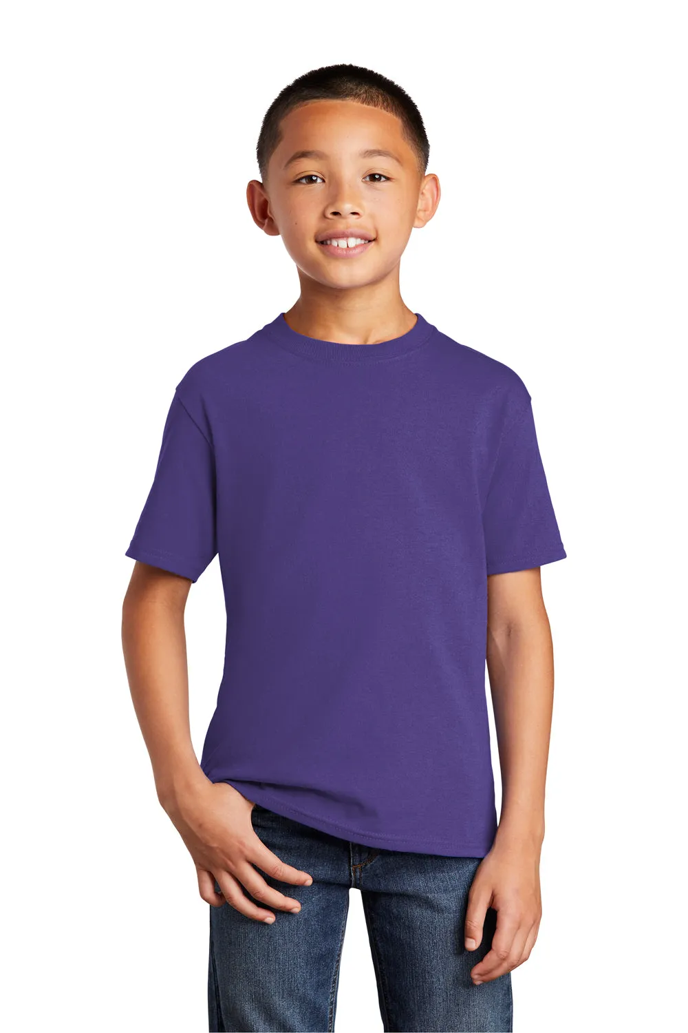 Port & Company Jugend Basic Kurzarm T-Shirt - Lila