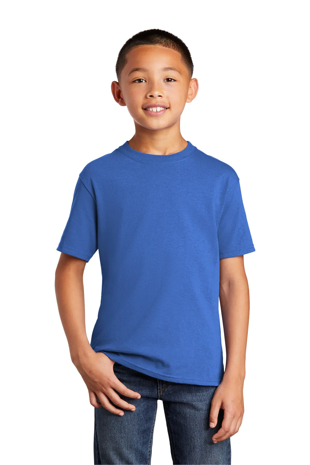 Port & Company Jugend Basic Kurzarm Rundhals T-Shirt - Königsblau