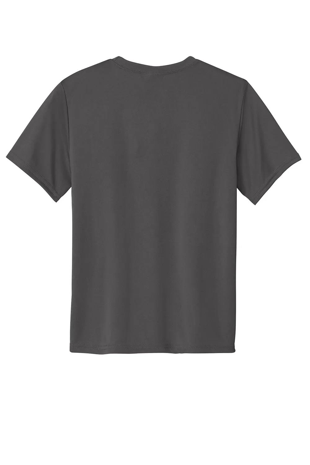 Port & Company Youth Dry Zone Performance Feuchtigkeitstransportierendes Kurzarm-Crewneck-T-Shirt - Anthrazitgrau