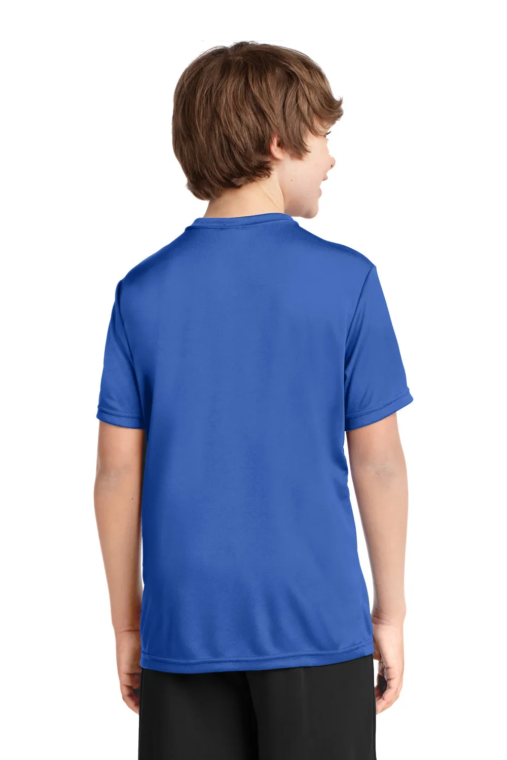 Port & Company Youth Dry Zone Performance Feuchtigkeitstransportierendes Kurzarm-Crewneck-T-Shirt - Königsblau