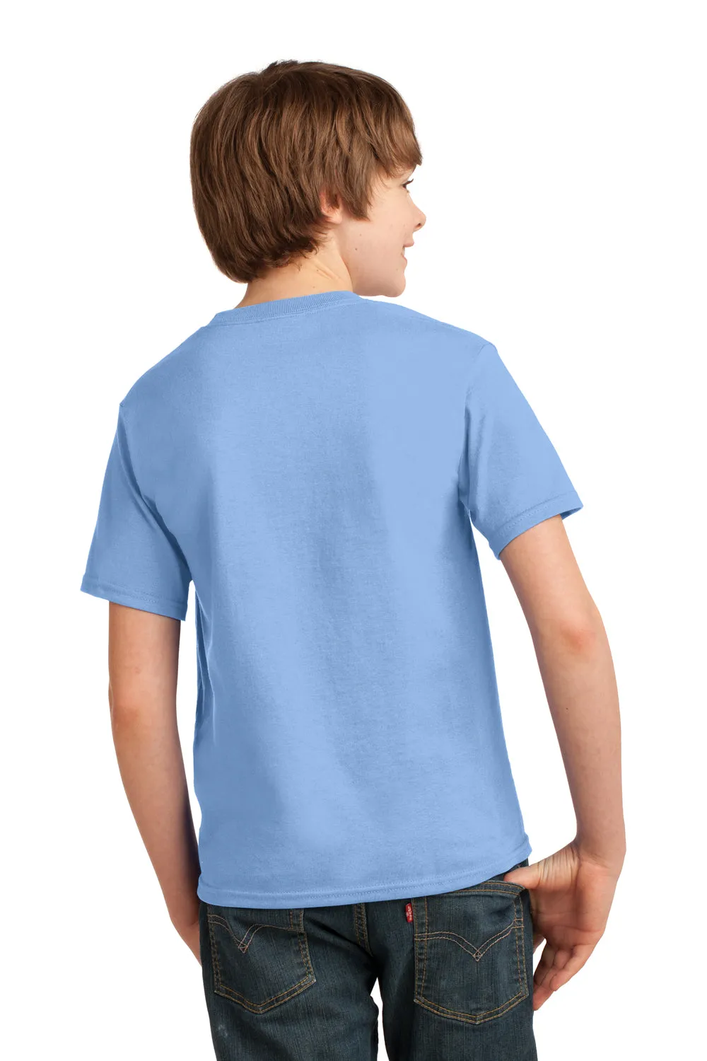 Port & Company Jugend Essential Kurzarm Rundhals T-Shirt - Hellblau