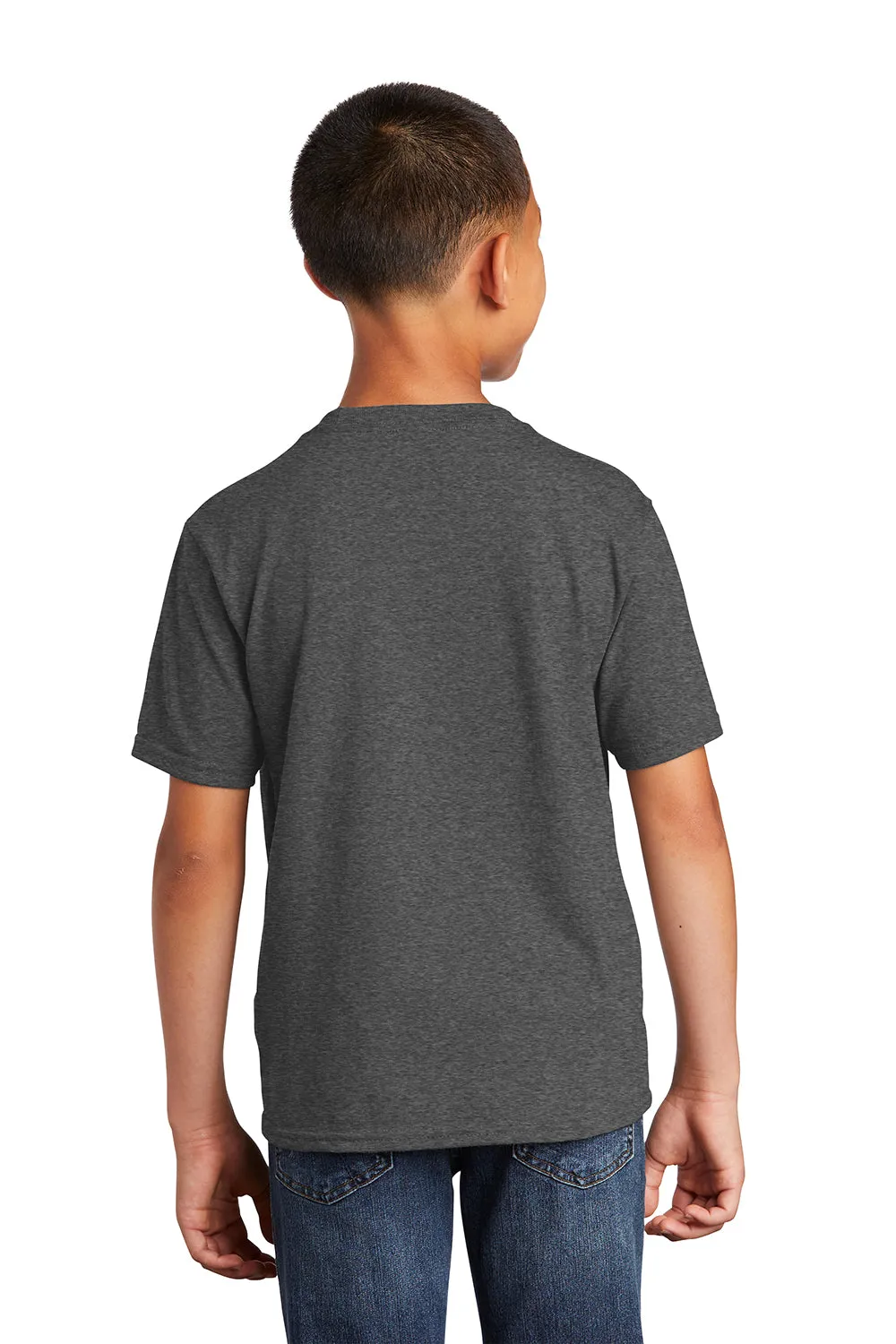 Port & Company Jugend Fan Favorit Kurzarm Rundhals T-Shirt - Heather Dunkelgrau
