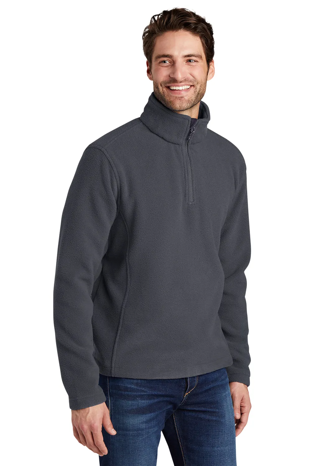 Port Authority Herren Fleece 1/4 Zip Sweatshirt - Eisengrau