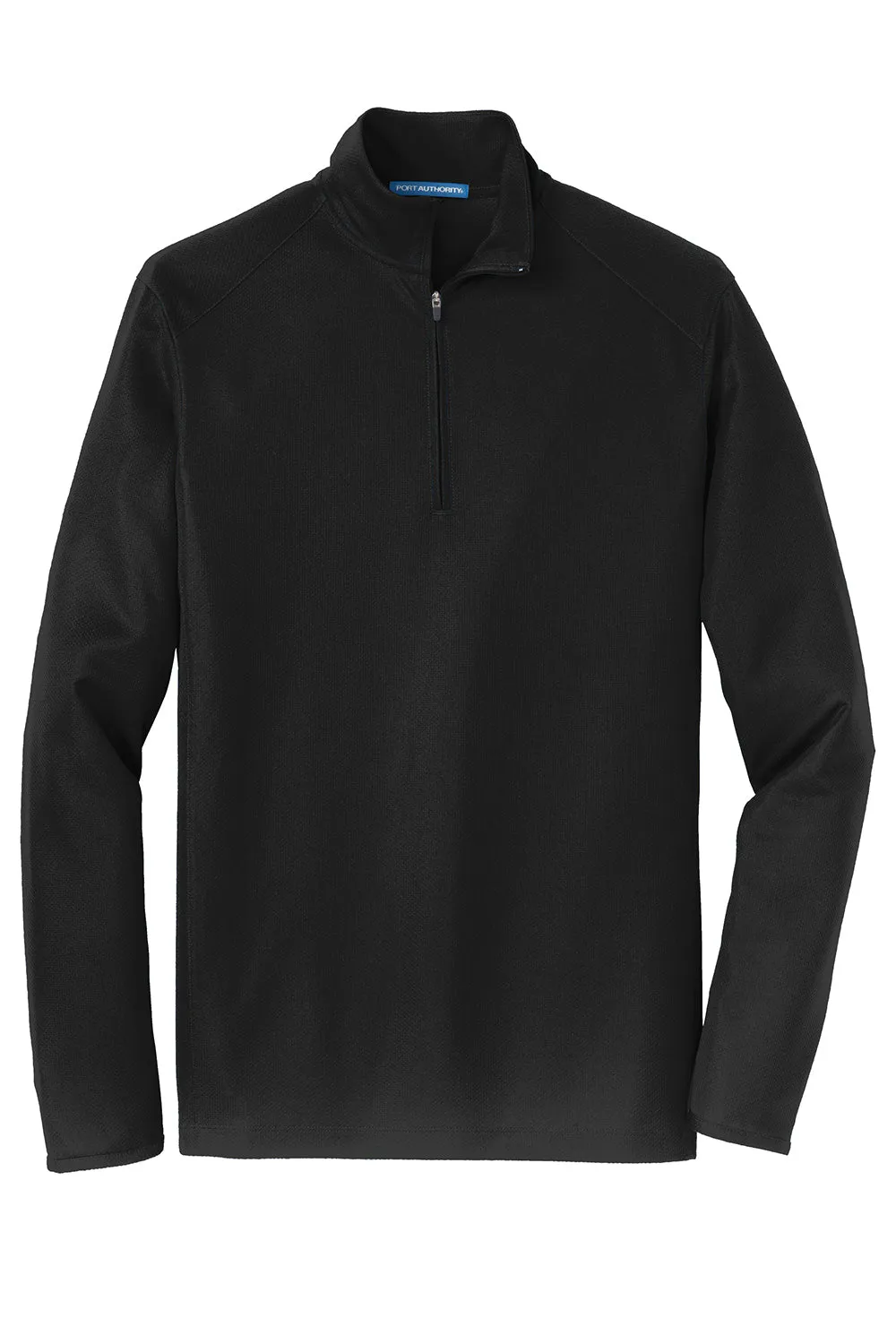 Port Authority Herren Sweatshirt mit Feuchtigkeitstransport und 1/4-Zipper - Schwarz