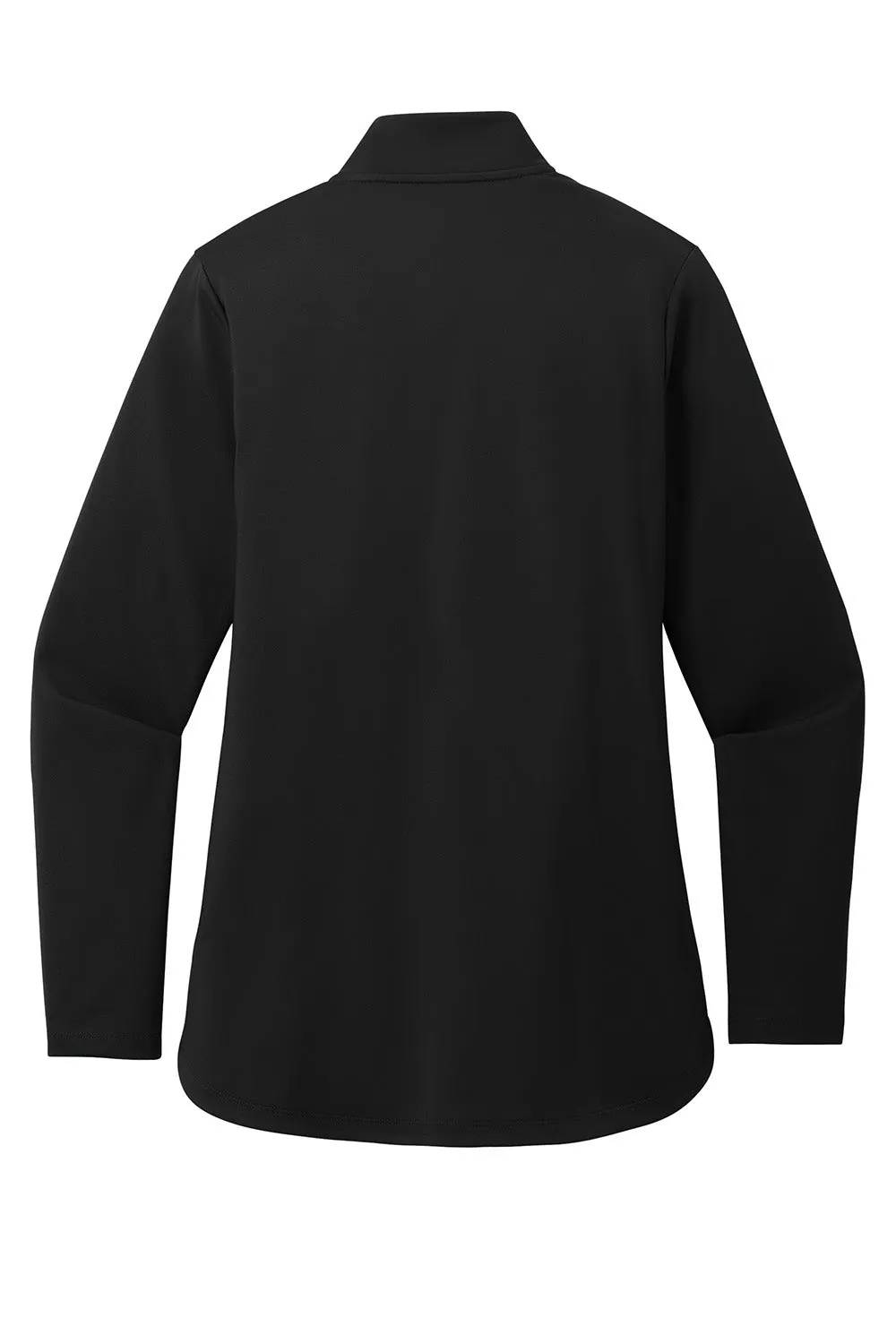 Port Authority Damen C-FREE Double Knit Feuchtigkeitstransportierendes 1/4-Zip Sweatshirt - Tiefschwarz