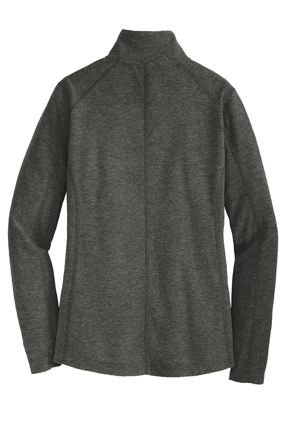 Port Authority Damen Pullover mit Reißverschluss, pillierungsresistentes Heather-Mikrofleece - Heather Charcoal Schwarz
