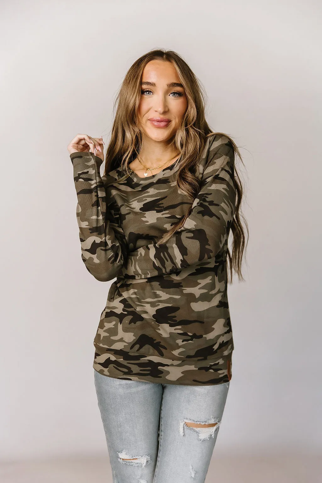 Pullover Sweatshirt - Perspektive Seitlicher Reißverschluss