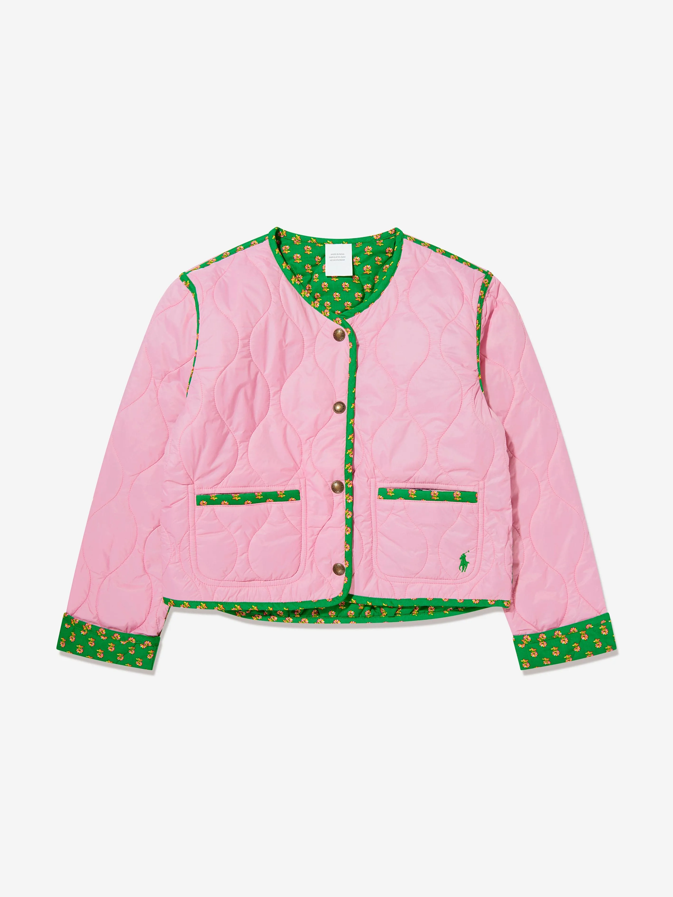 Ralph Lauren Mädchen Reversible Steppjacke in Rosa