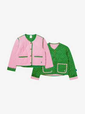 Ralph Lauren Mädchen Reversible Steppjacke in Rosa
