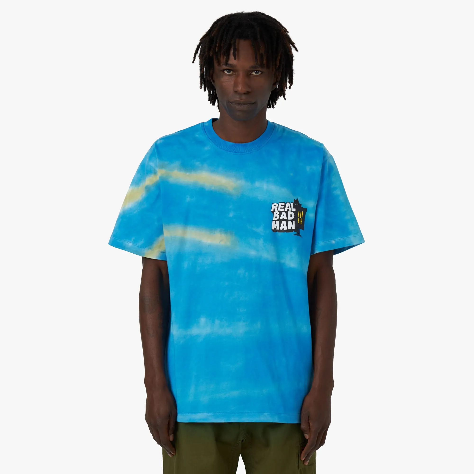 Real Bad Man x Gramicci Future Days T-Shirt / Blau Tie Dye