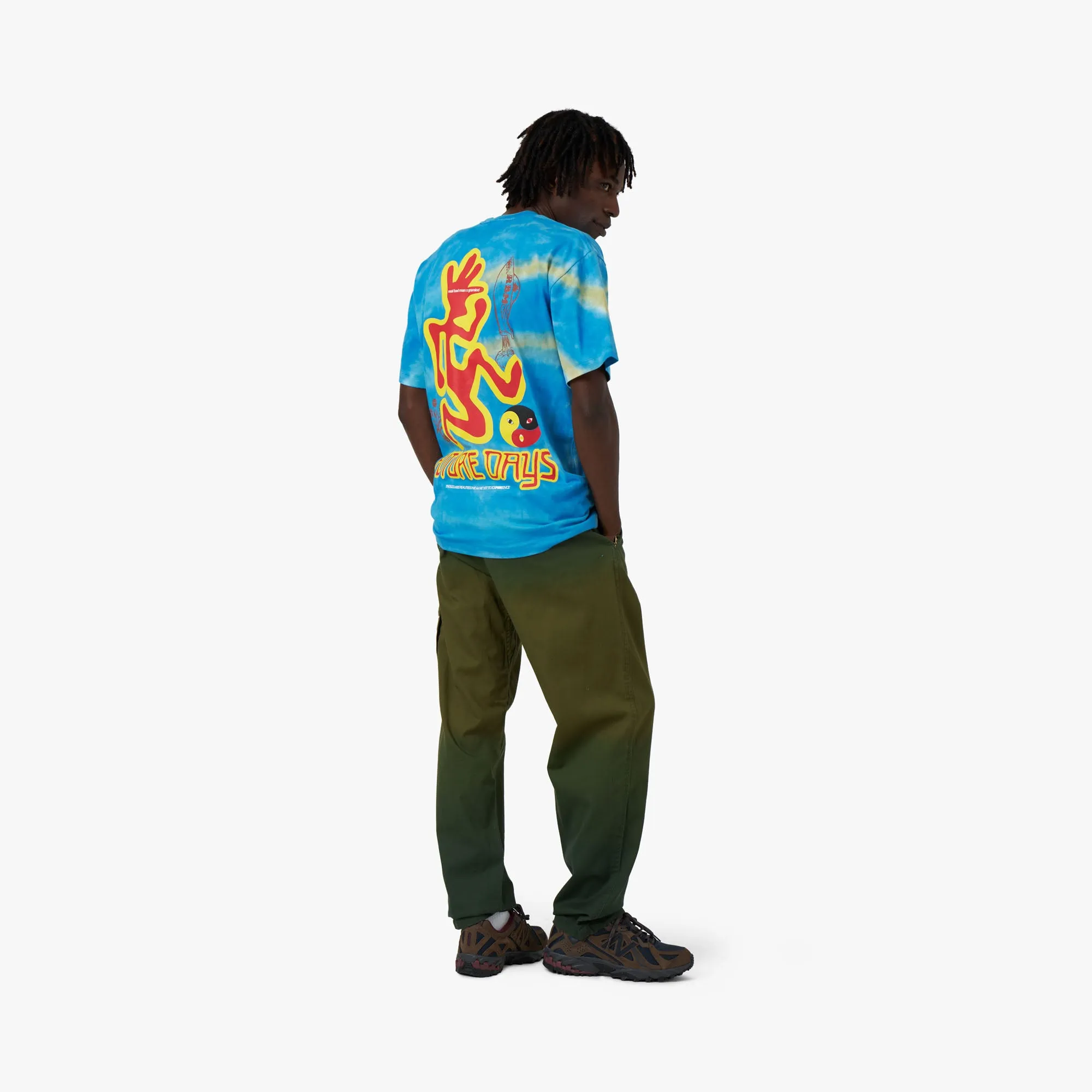 Real Bad Man x Gramicci Future Days T-Shirt / Blau Tie Dye