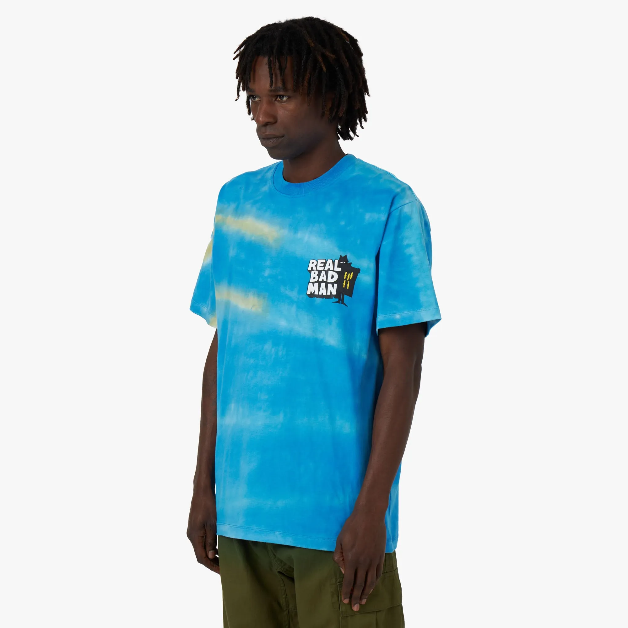 Real Bad Man x Gramicci Future Days T-Shirt / Blau Tie Dye