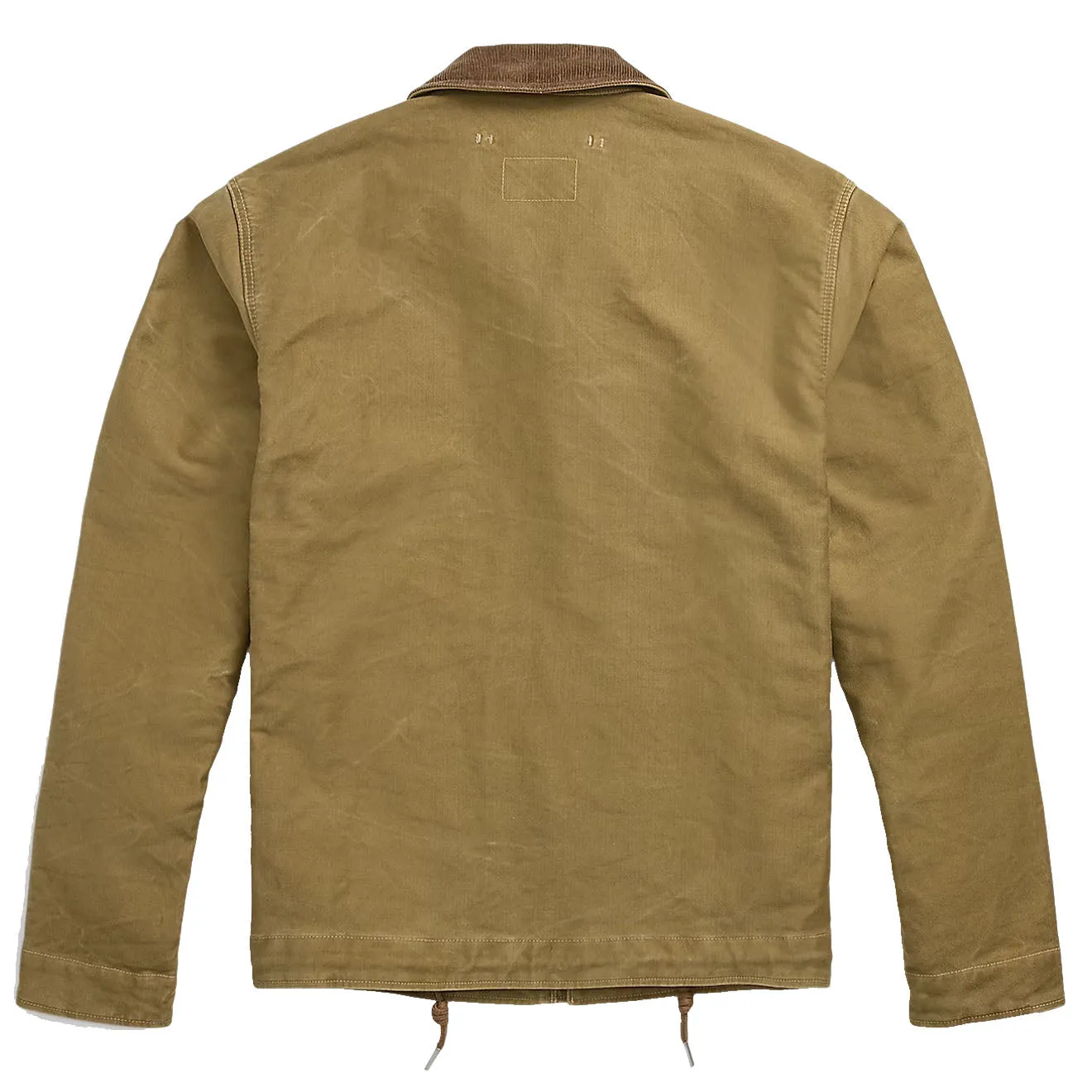 RRL von Ralph Lauren Cord-Kragen Baumwoll-Deck-Jacke Khaki Grünbraun