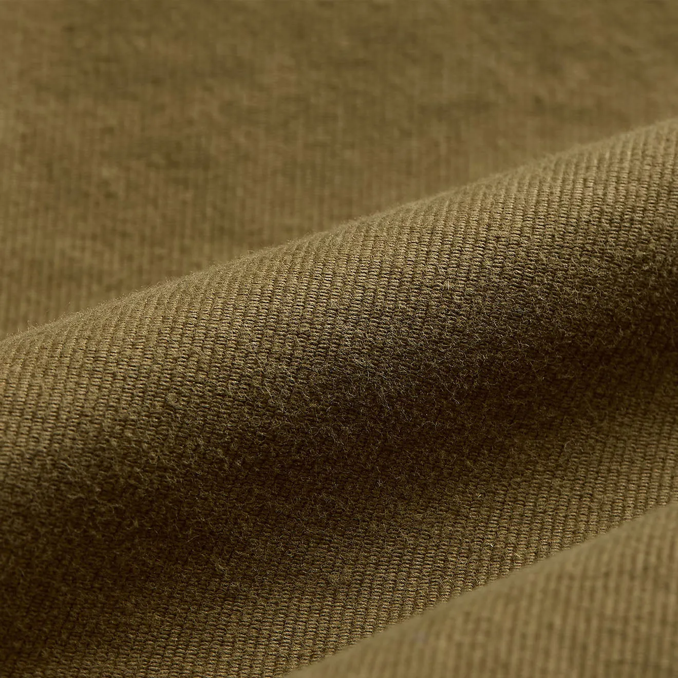 RRL von Ralph Lauren Cord-Kragen Baumwoll-Deck-Jacke Khaki Grünbraun