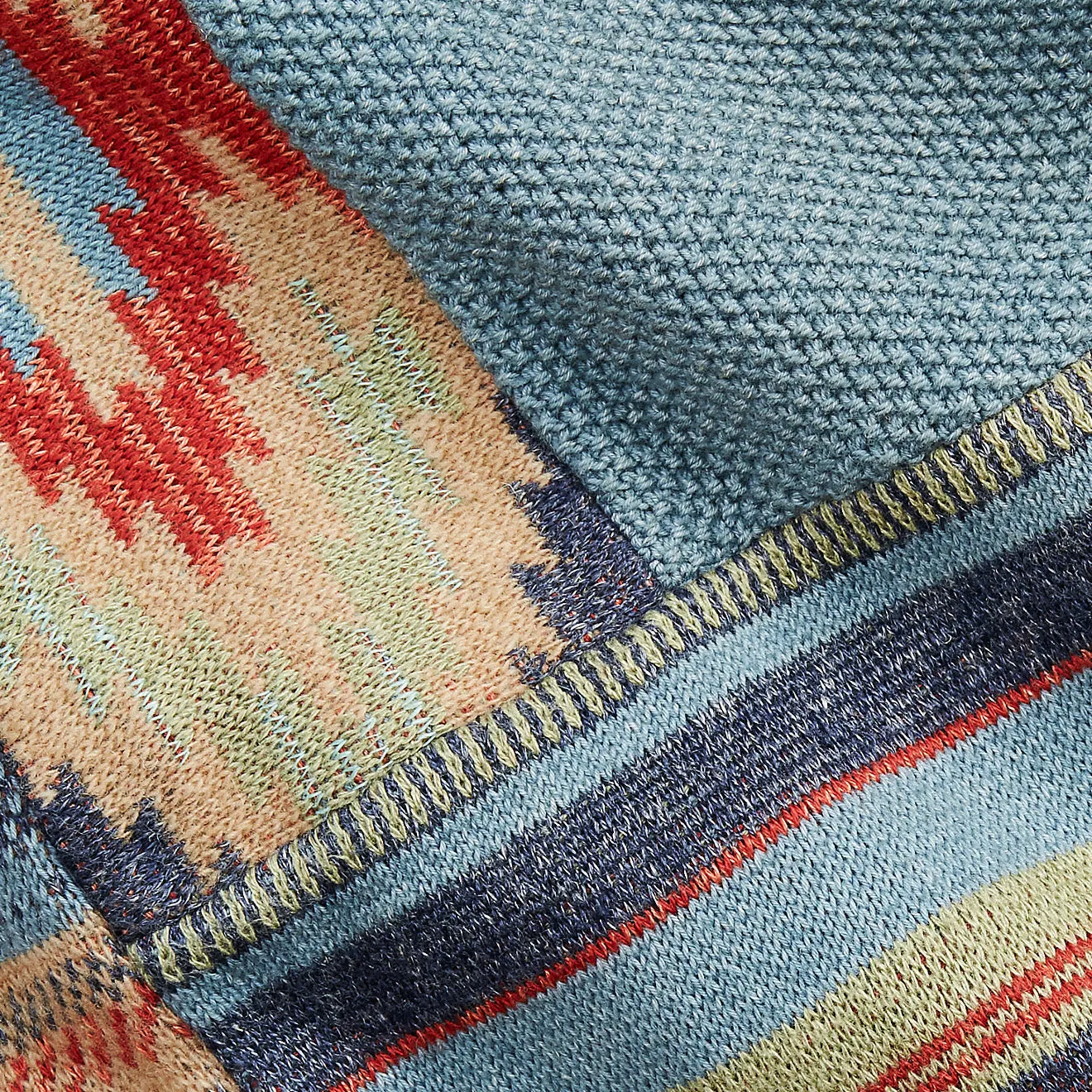 RRL von Ralph Lauren Patchwork Workshirt Jumper Rost Mehrfarbig