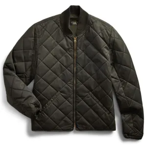 RRL von Ralph Lauren Steppter Twill-Futter Jacke Vintage Schwarz