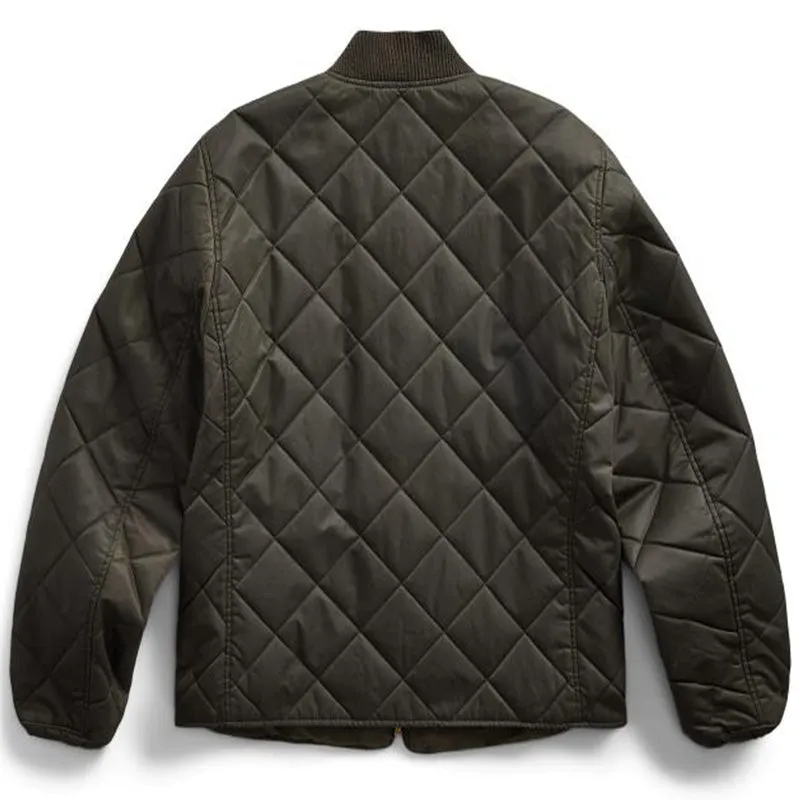 RRL von Ralph Lauren Steppter Twill-Futter Jacke Vintage Schwarz