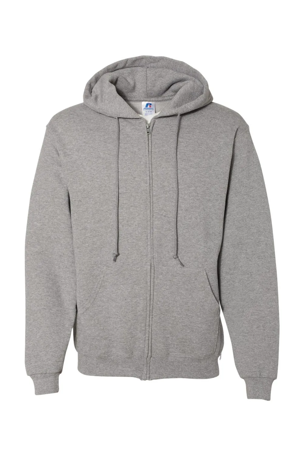 Russell Athletic Herren Dri Power Feuchtigkeitstransportierende Kapuzenjacke mit Reißverschluss und Taschen - Oxford Grau