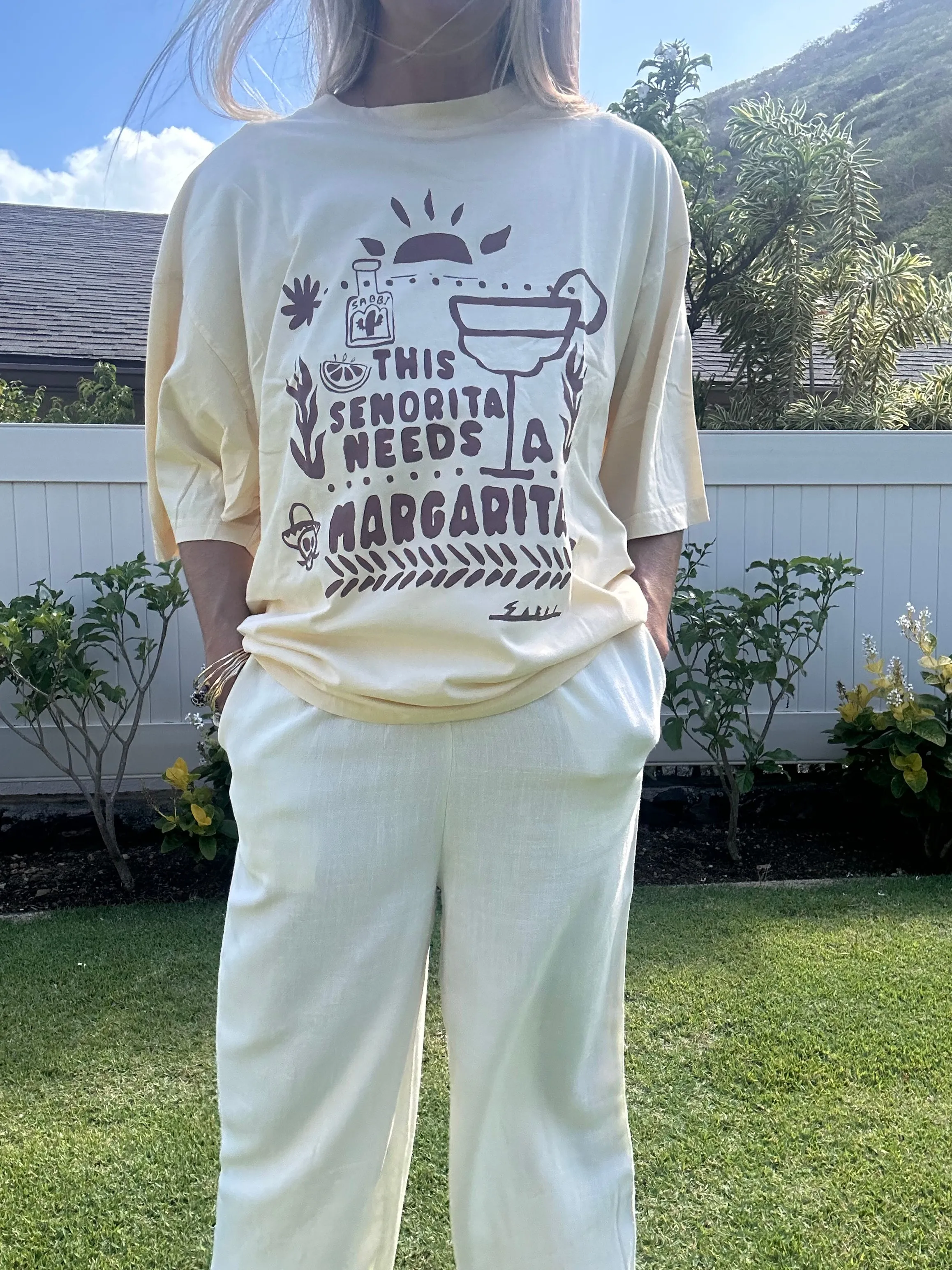 SABBI Das Margie Übergroßes T-Shirt - Latte