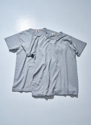 SAMURAI JEANS CREW NECK 2-PACK T-SHIRT EINFARBIG - Grau