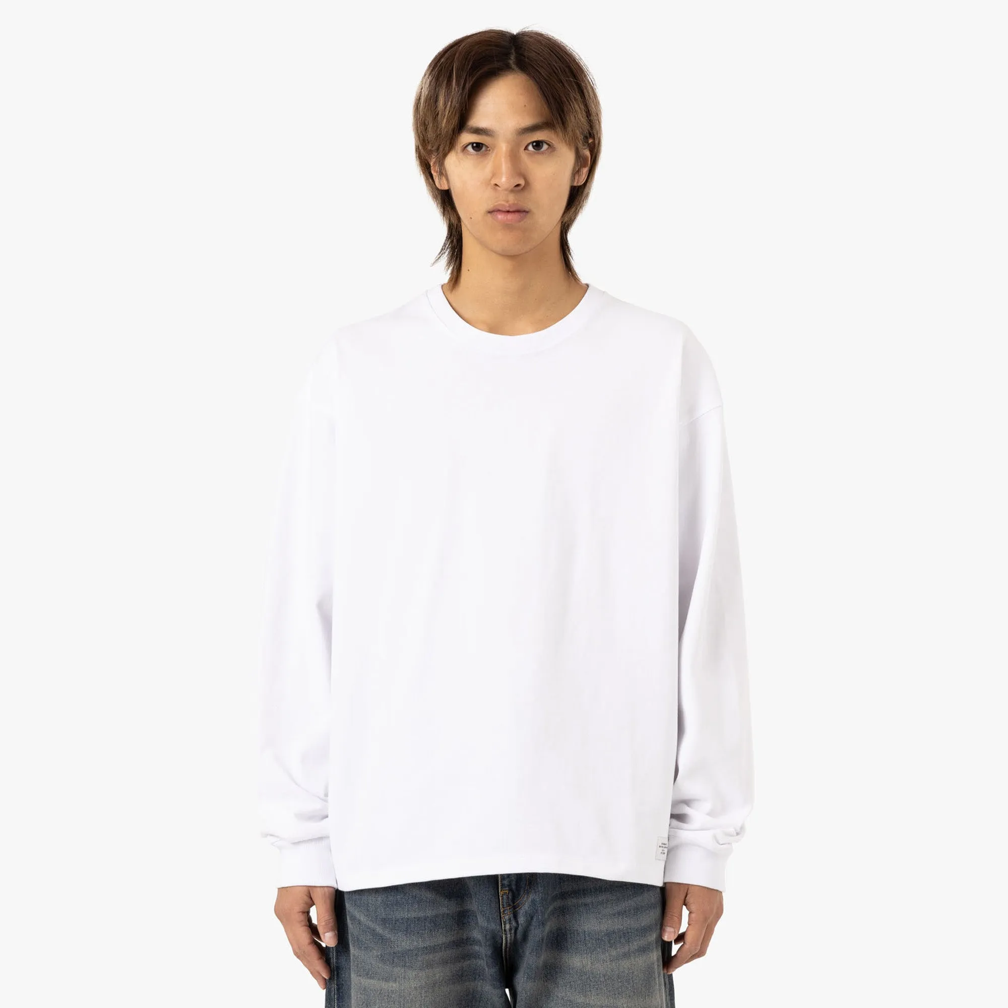 Saturdays NYC Max Weight Langarm-T-Shirt / Weiß