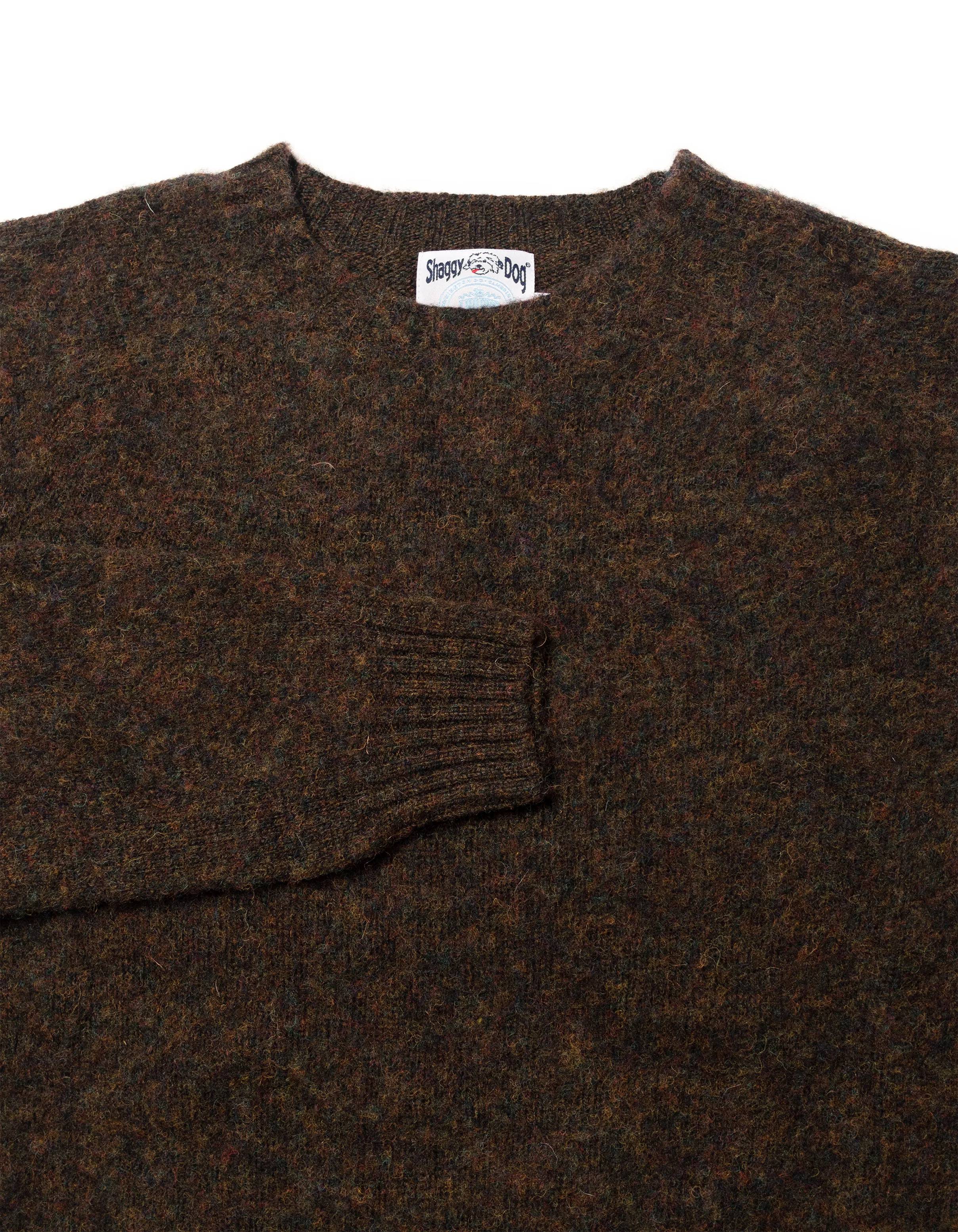 SHAGGY DOG PULLOVER DUNKELBRAUN - TAILIERTE PASSFORM