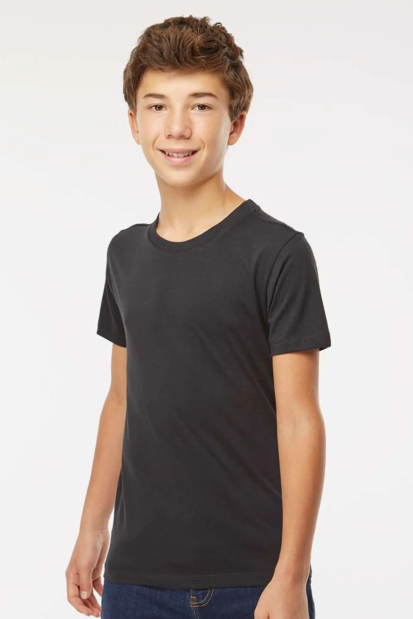 SoftShirts Jugend Bio-Kurzarm-T-Shirt mit Rundhalsausschnitt - Schwarz