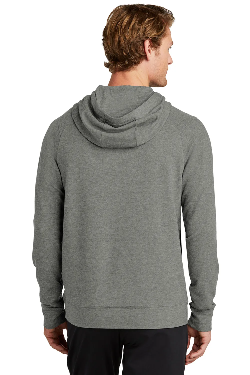 Sport-Tek Herren Flex Fleece Feuchtigkeitstransportierende Kapuzenpullover Hoodie mit Taschen - Heather Hellgrau