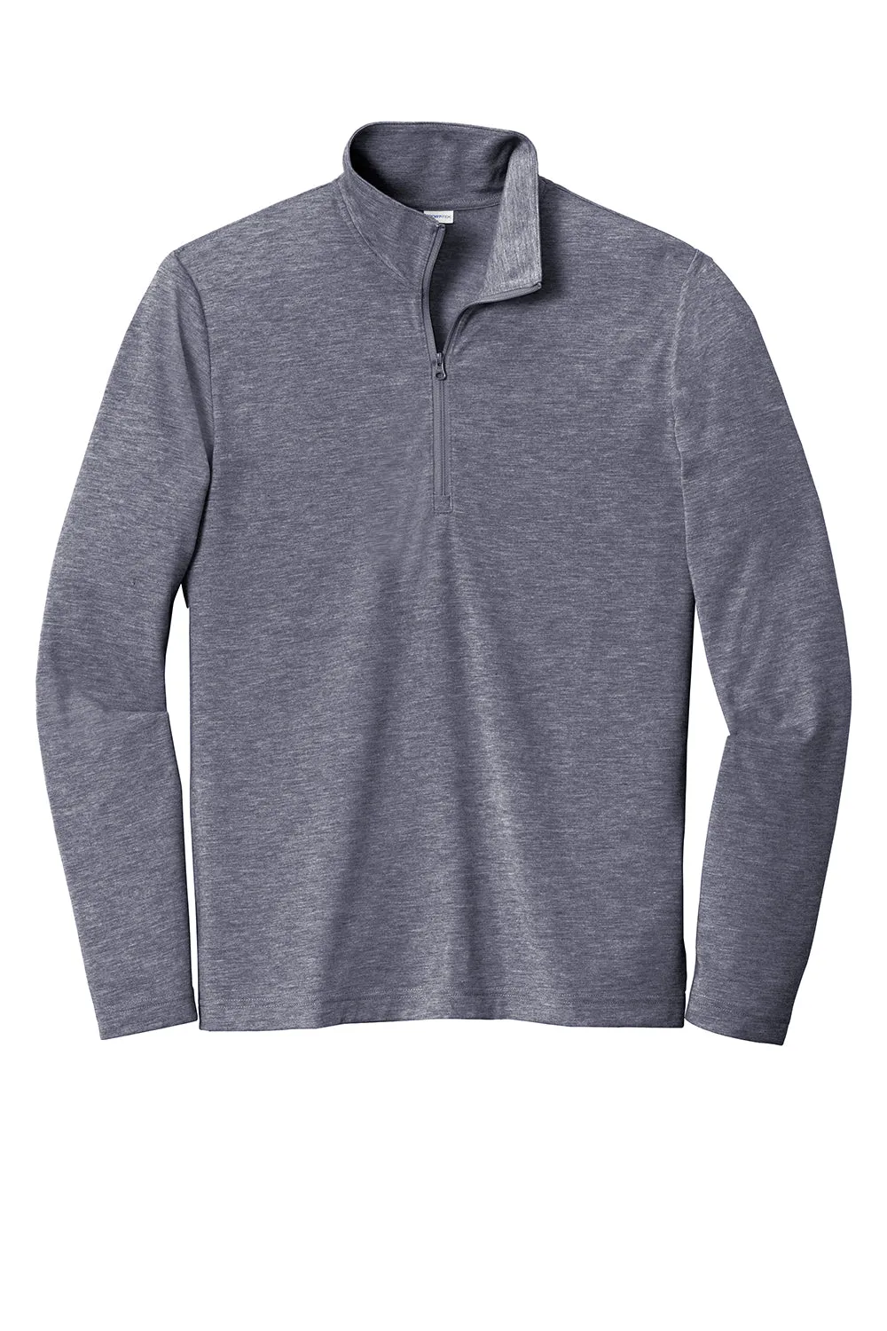 Sport-Tek Herren Feuchtigkeitstransportierendes 1/4-Zip Sweatshirt - Meliertes Echt Marineblau