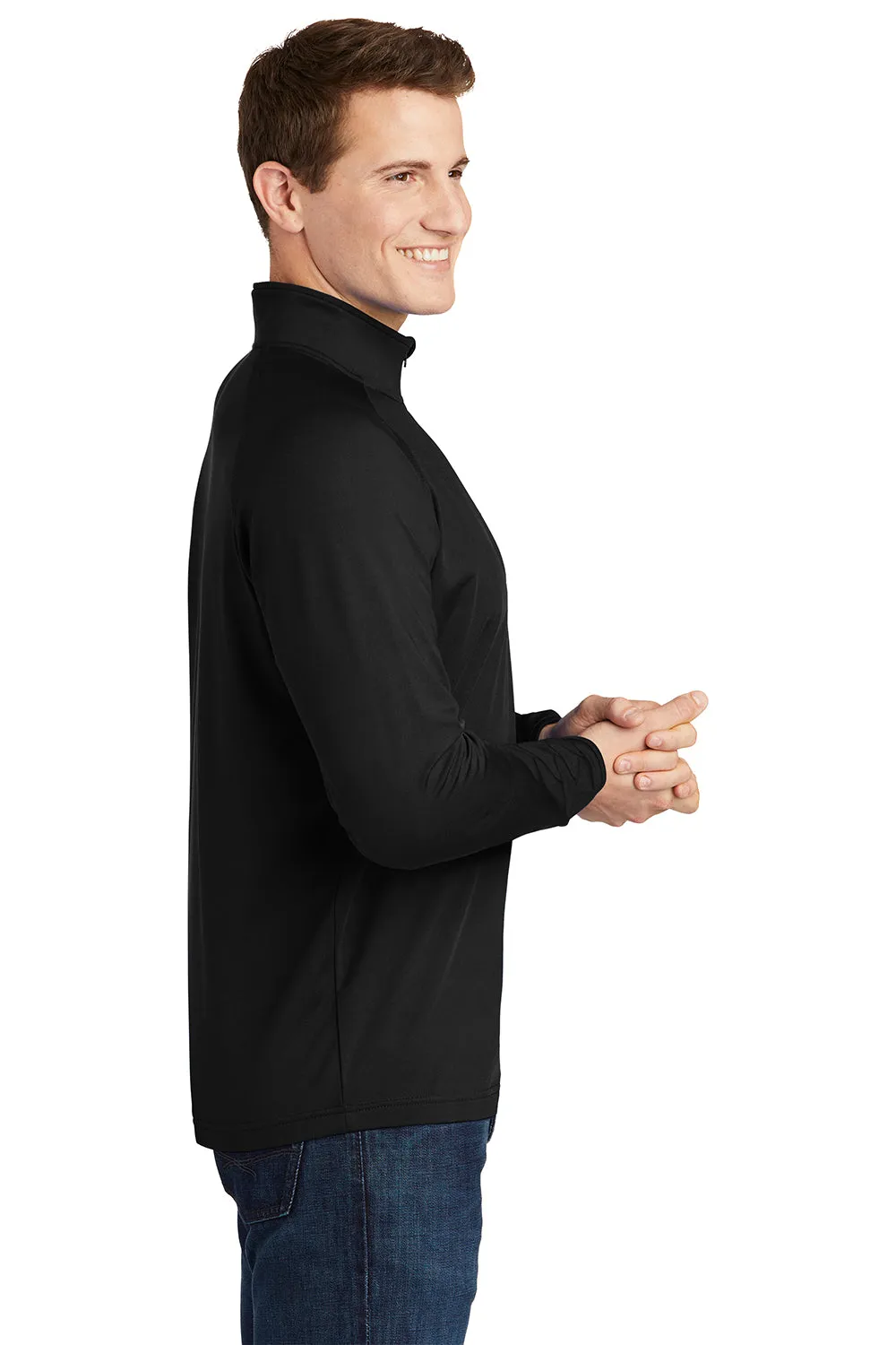 Sport-Tek Herren Sport-Wick Feuchtigkeitstransportierendes 1/4-Zip Sweatshirt - Schwarz