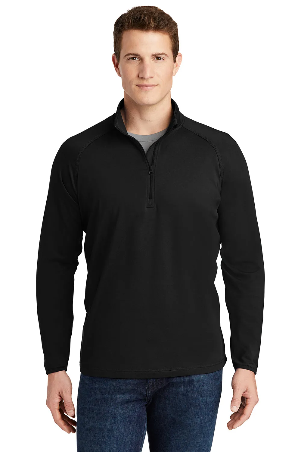 Sport-Tek Herren Sport-Wick Feuchtigkeitstransportierendes 1/4-Zip Sweatshirt - Schwarz