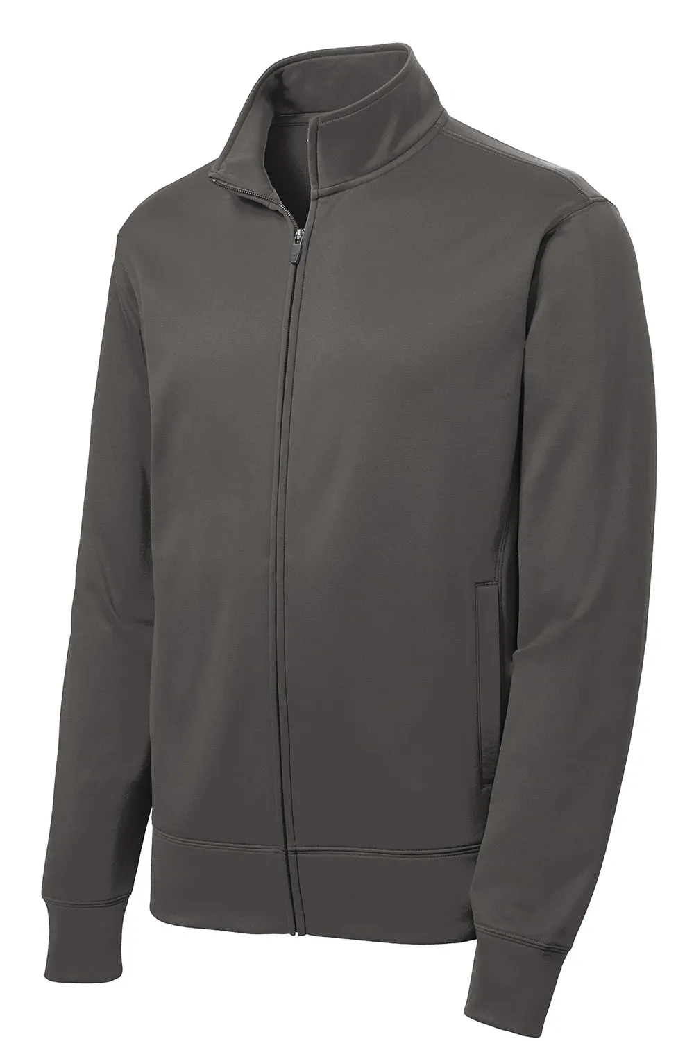 Sport-Tek Herren Sport-Wick Feuchtigkeitstransportierender Fleece Full-Zip Sweatshirt mit Taschen - Eisengrau