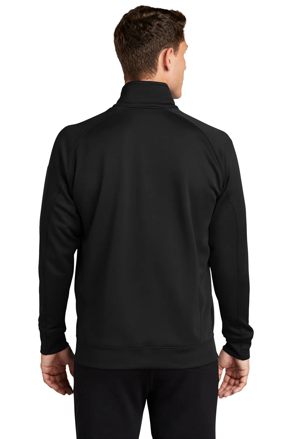 Sport-Tek Herren Tech Feuchtigkeitstransport-Fleece 1/4-Zip Sweatshirt mit Tasche - Schwarz