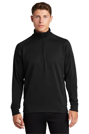 Sport-Tek Herren Tech Feuchtigkeitstransport-Fleece 1/4-Zip Sweatshirt mit Tasche - Schwarz