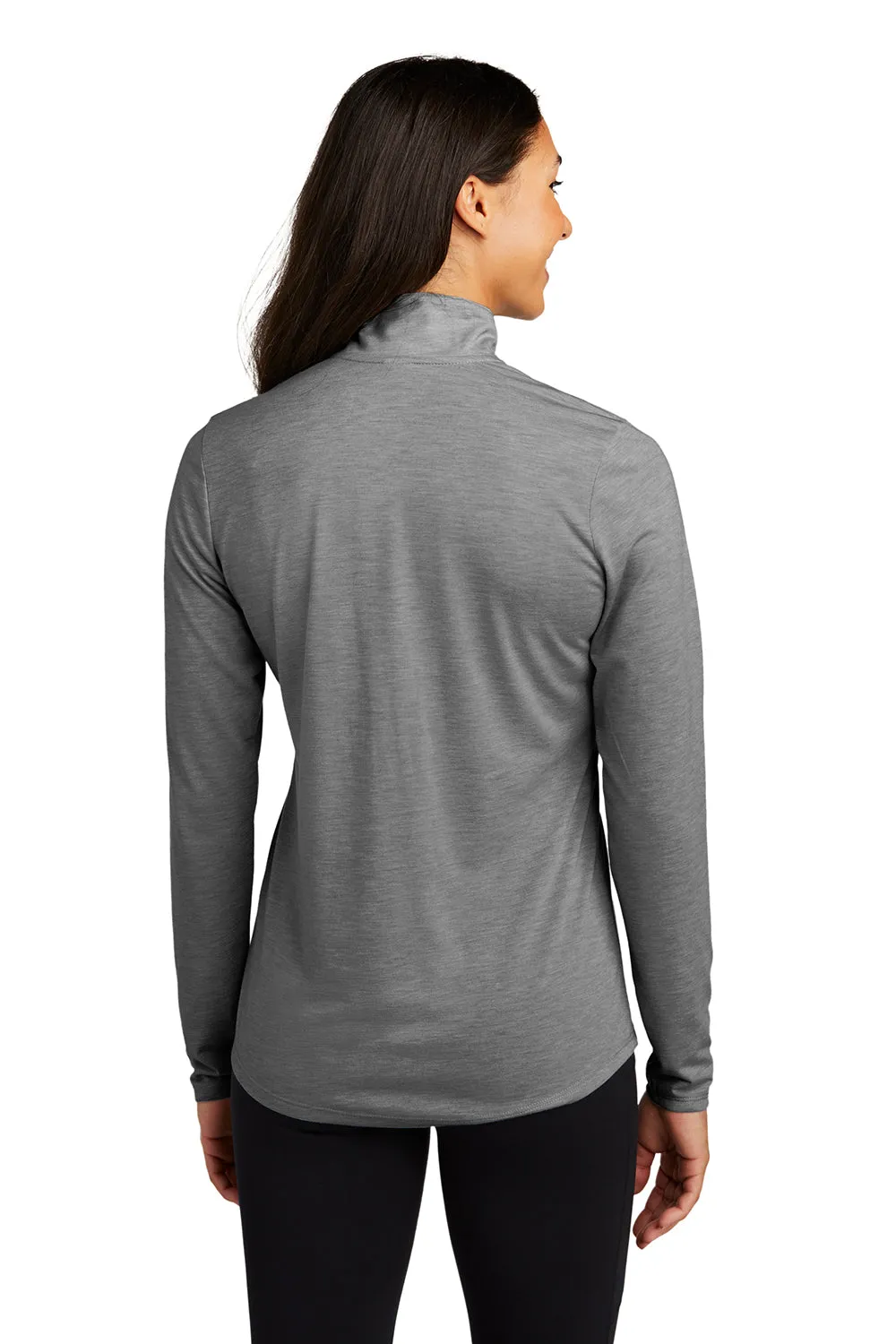 Sport-Tek Damen Feuchtigkeitstransportierender 1/4-Zip Pullover - Heather Dunkelgrau