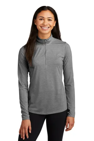 Sport-Tek Damen Feuchtigkeitstransportierender 1/4-Zip Pullover - Heather Dunkelgrau