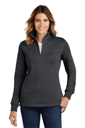 Sport-Tek Damen Fleece-Pullover mit 1/4-Zip und Schrumpffestigkeit - Heather Graphitgrau