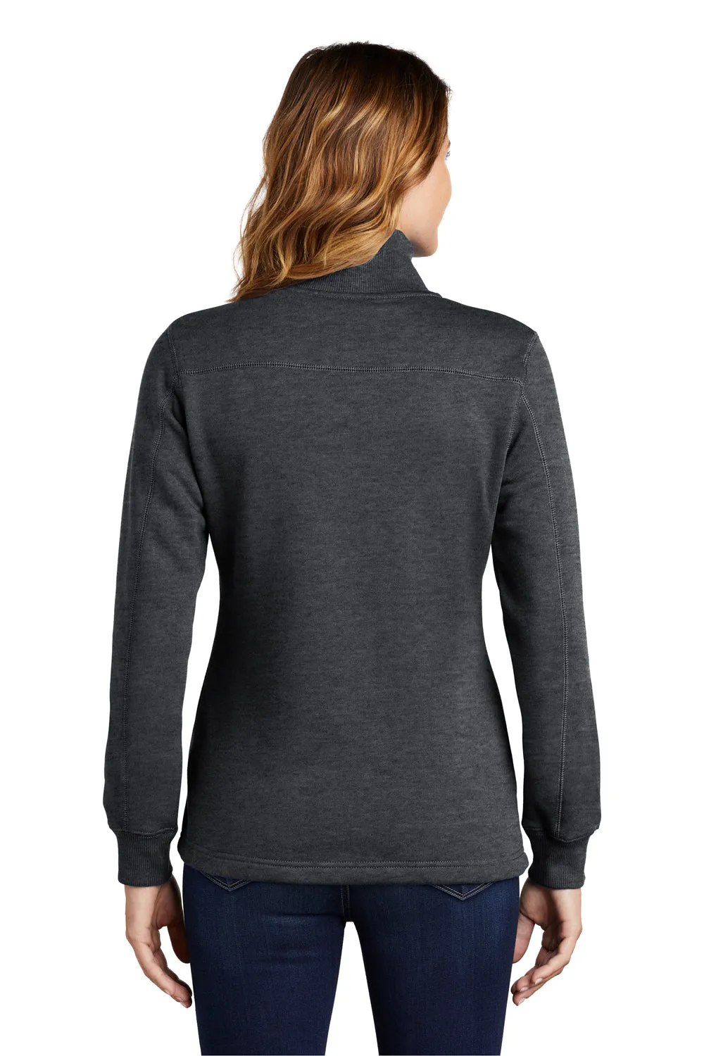 Sport-Tek Damen Fleece-Pullover mit 1/4-Zip und Schrumpffestigkeit - Heather Graphitgrau