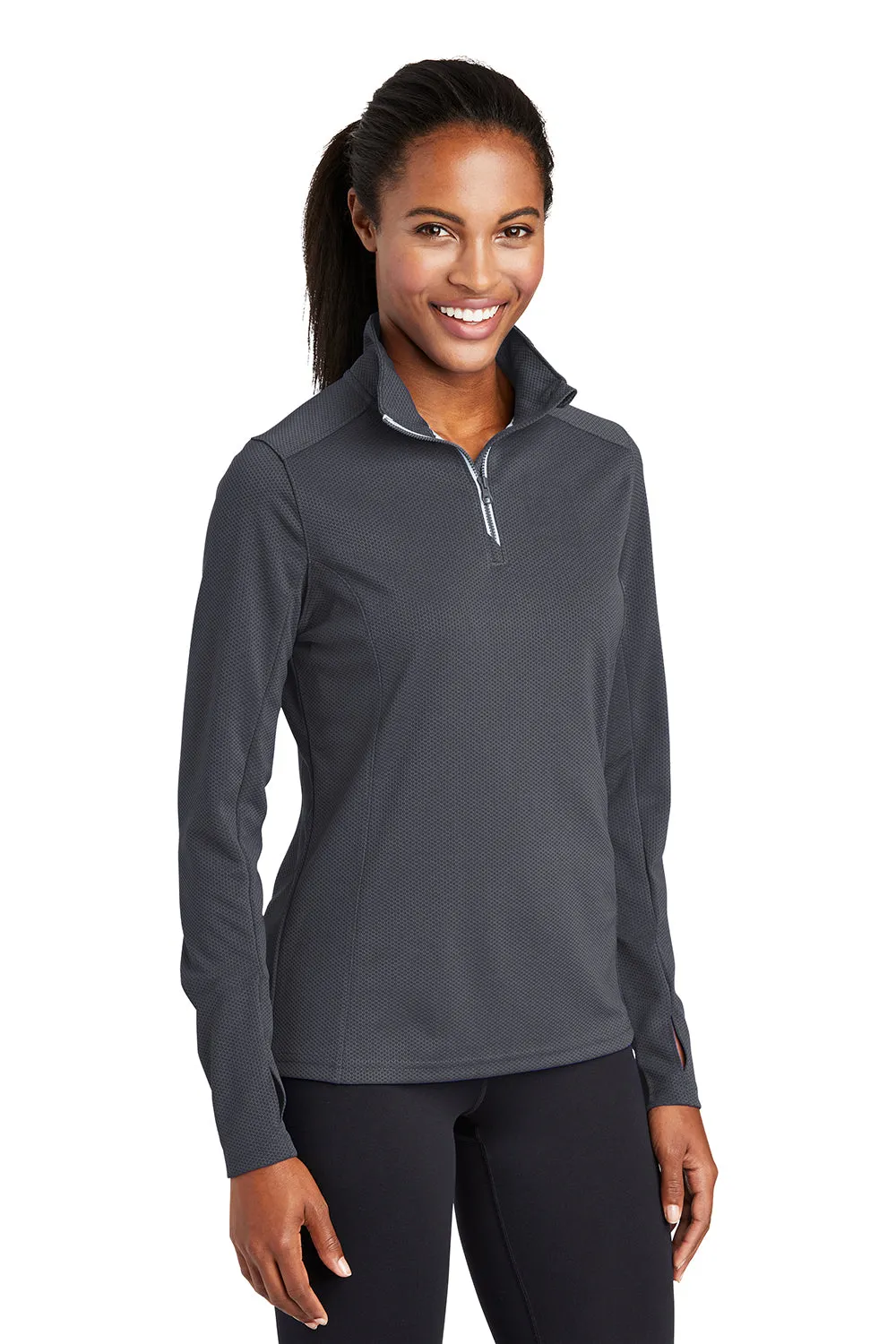 Sport-Tek Damen Sport-Wick Feuchtigkeitstransportierendes 1/4-Zip Sweatshirt - Eisengrau