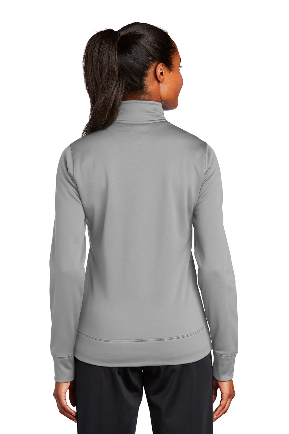 Sport-Tek Damen Sport-Wick Feuchtigkeitstransportierender Fleece Full-Zip Sweatshirt mit Taschen - Silbergrau