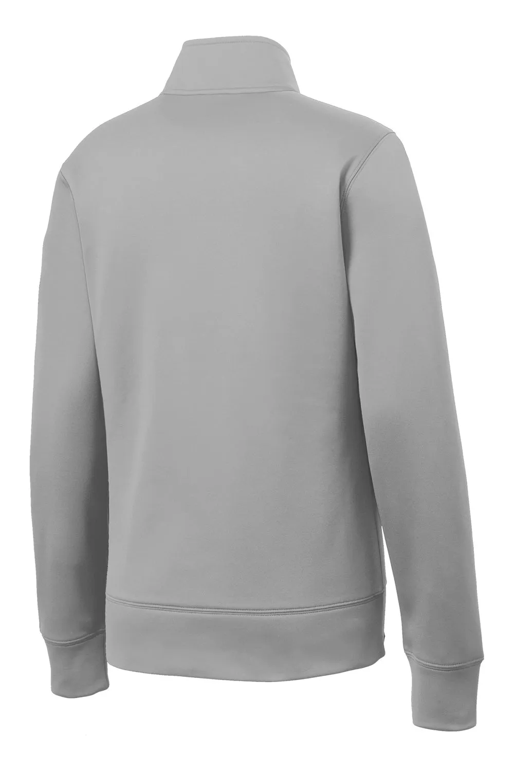Sport-Tek Damen Sport-Wick Feuchtigkeitstransportierender Fleece Full-Zip Sweatshirt mit Taschen - Silbergrau