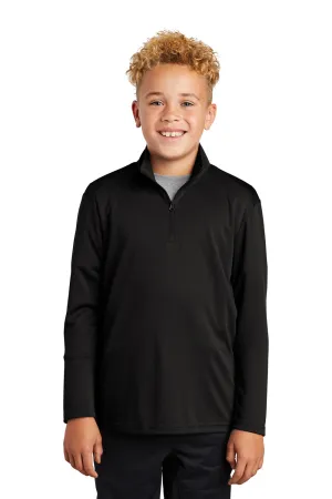 Sport-Tek Jugend Competitor Feuchtigkeitstransportierendes 1/4-Zip Sweatshirt - Schwarz