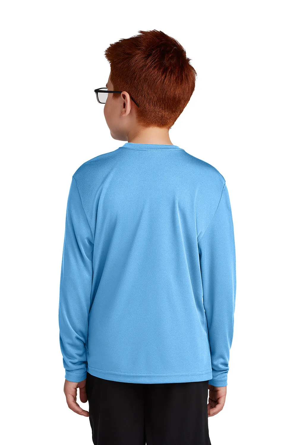 Sport-Tek Jugend Competitor Feuchtigkeitstransportierendes Langarm-Crewneck T-Shirt - Carolina Blau