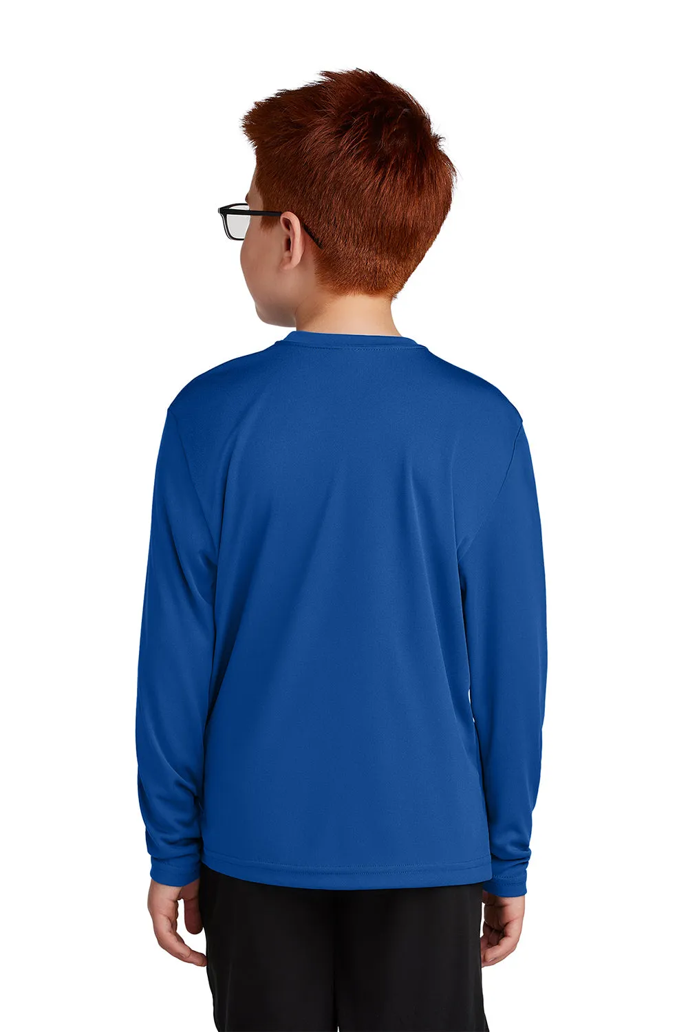 Sport-Tek Jugend Competitor Feuchtigkeitstransportierendes Langarm-Crewneck T-Shirt - Echtes Königsblau